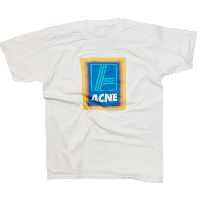 Camiseta con logo divertido de Aldi Acne Studios