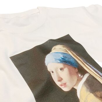 Johannes Vermeer T-shirt Fille à la perle 3