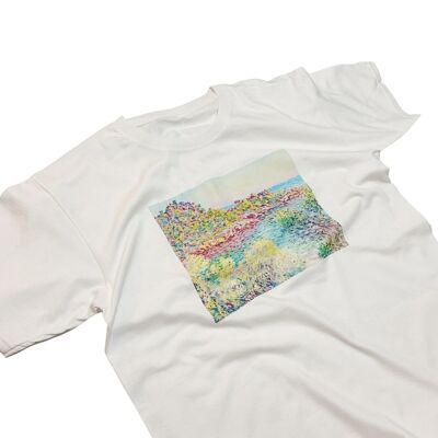 Claude Monet Paysage T-Shirt Monaco Imprimer