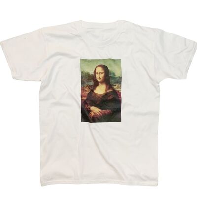 Camiseta estampada Mona Lisa de Leonardo Da Vinci