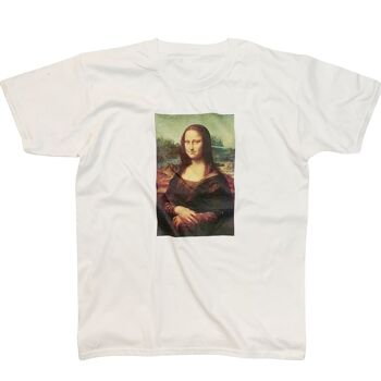 Mona Lisa par Leonardo Da Vinci T-shirt graphique imprimé 1