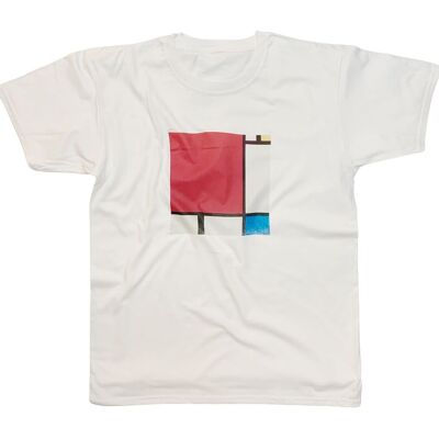 Piet Mondrian Abstraktes Kunst-T-Shirt Minimalistische Ästhetik