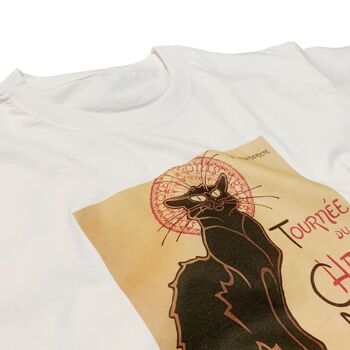 Tournée du Chat Noir T-shirt imprimé d'art gothique vintage 4