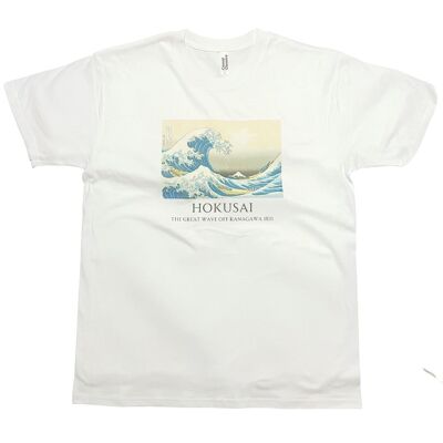 Camiseta Hokusai Great Wave off Kanazawa con título