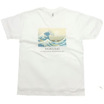 T-shirt Hokusai Great Wave au large de Kanazawa avec titre 1