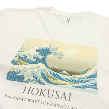T-shirt Hokusai Great Wave au large de Kanazawa avec titre 3