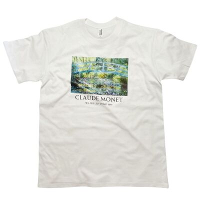 Claude Monet T-shirt Étang aux nénuphars avec titre