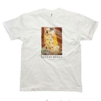 Gustav Klimt The Kiss T-Shirt avec titre esthétique 1