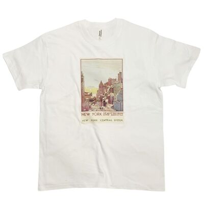 Arte del poster di viaggio vintage della maglietta di New York Manhattan