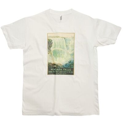 T-shirt con poster di viaggio delle Cascate del Niagara, arte estetica vintage