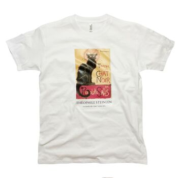 Tournee Du Chat Noir Vintage Art T-Shirt avec Titre 1