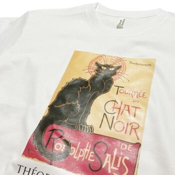 Tournee Du Chat Noir Vintage Art T-Shirt avec Titre 3