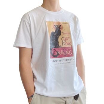 Tournee Du Chat Noir Vintage Art T-Shirt avec Titre 4