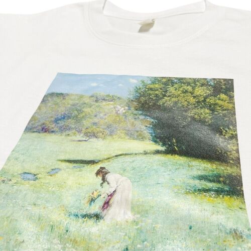Hans Thoma Waldwiese (1876) Vintage Art T-Shirt with Title
