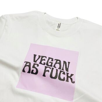Vegan As F T-shirt drôle avec slogan imprimé 1