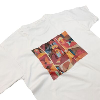 Tempel Pauls Klee arbeitet Vintagen abstrakten Kunst-T - Shirt im Garten