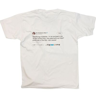 Kim Kardashian T-Shirt Célébrité Twitter Meme Tweet