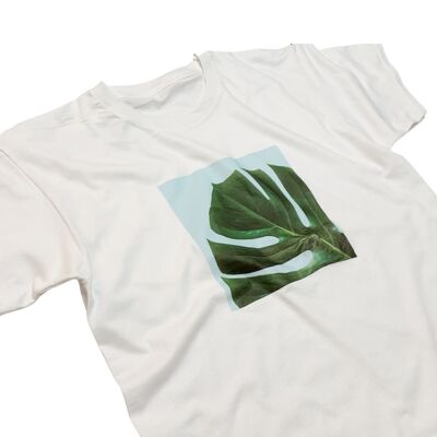 Zimmerpflanze minimalistisches T-Shirt Monstera Blatt