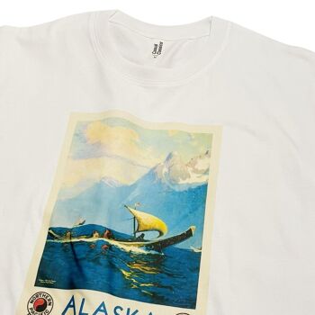 T-shirt Affiche de voyage vintage de l'Alaska 3