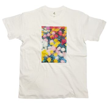T-shirt floral vintage pastel art avec imprimé vibrant 2