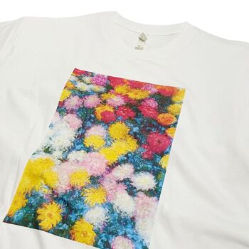 T-shirt floral vintage pastel art avec imprimé vibrant 3