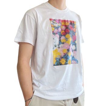 T-shirt floral vintage pastel art avec imprimé vibrant 4