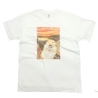 T-shirt meme del criceto urlante Meme vintage Edvard Munch