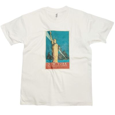 Vintage New York T-Shirt Travel Poster Statue of Liberty