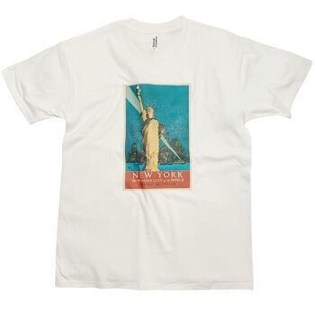 T-Shirt Vintage New York, affiche de voyage, Statue de la Liberté 1