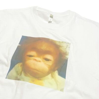 Divertente maglietta con meme scimmia trasandata