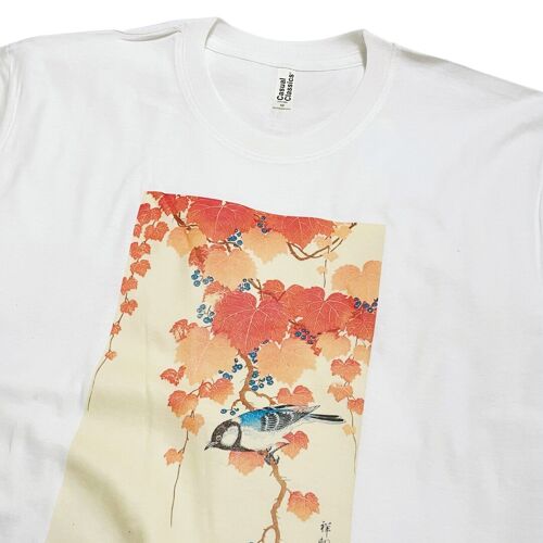 Ohara Koson Bird on Branch T-Shirt Vintage Japanese Art