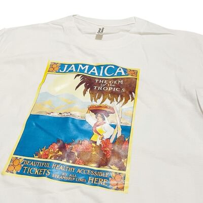 T-shirt con poster di viaggio in Giamaica 'La gemma dei tropici'