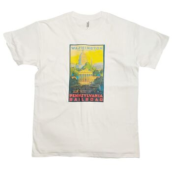 T-Shirt affiche de voyage Washington USA, Art Vintage 1