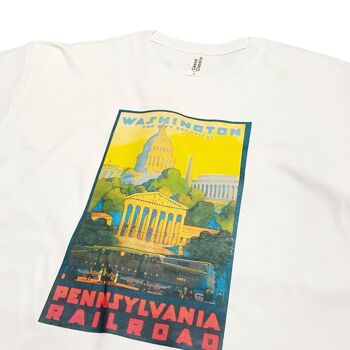 T-Shirt affiche de voyage Washington USA, Art Vintage 3