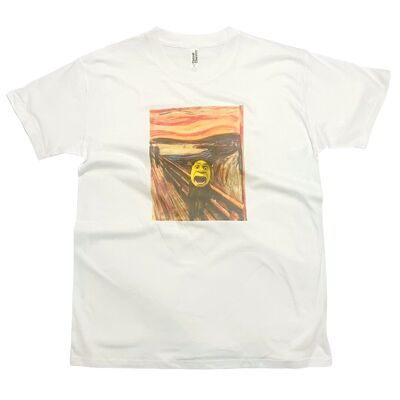 Camiseta con meme divertido del grito con ogro, arte de Edvard Munch