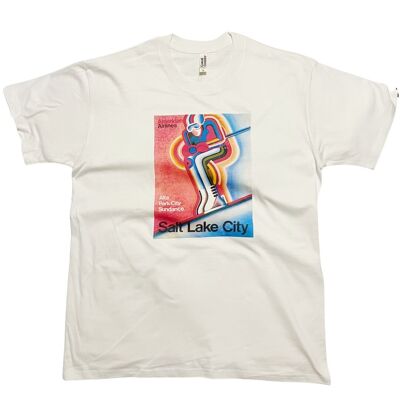 Camiseta de esquí de Salt Lake City Póster de viaje vintage Lámina artística