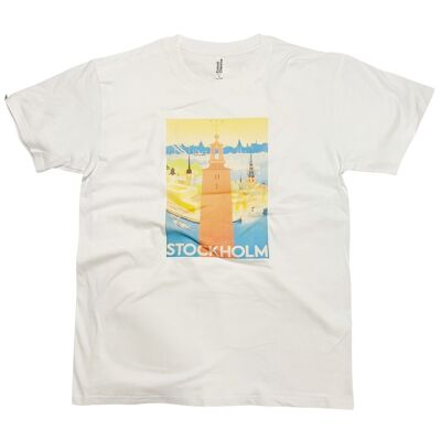 T-shirt con poster di viaggio vintage di Stoccolma Svezia