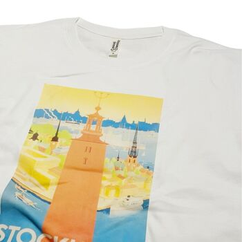 T-shirt Affiche de voyage vintage de Stockholm Suède 3