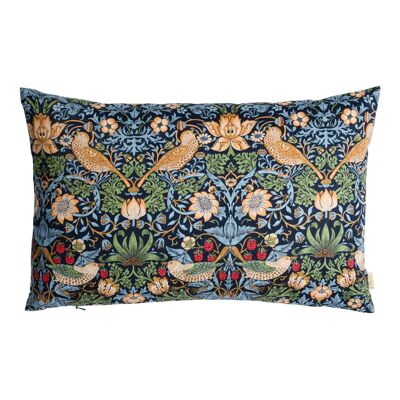 Cuscino William Morris Ladro di fragole blu 50x33