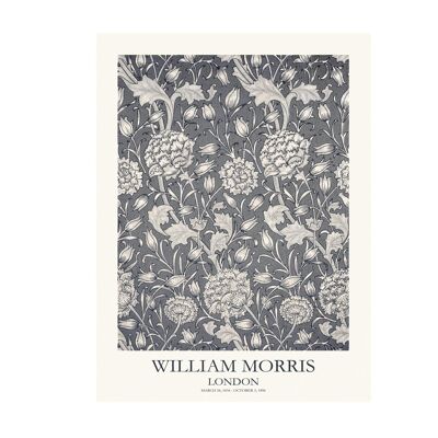 Poster William Morris Wilde Tulpe grau