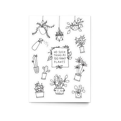 Sticker sheet A6 “Plant Lady” (with bonus postcard)