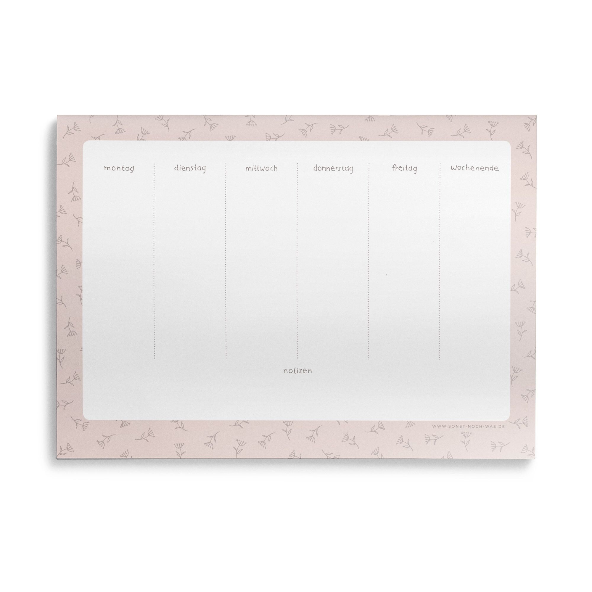 Blocco note “Piano settimanale” (A4)