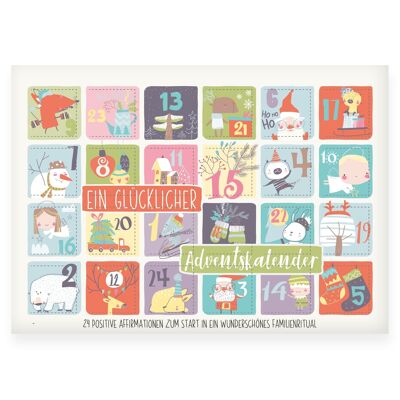 Produktbild Das Glücksperiment – Affirmations Adventskalender | 24 positive Affirmationen für Kinder und Eltern | Selbstliebe | Lebensfreude | Familienritual