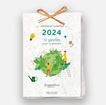 Calendrier à planter 2024 – 12 gestes pour la planète