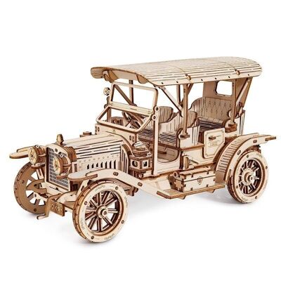 Puzzle en bois bricolage voiture vintage 3D, Robotime, MC801, 19 × 9,2 × 11,5 cm