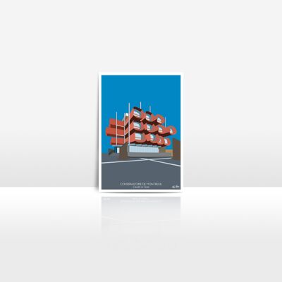 Arquitectura del Conservatorio de Montreuil - Conjunto de 10 postales