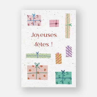 Carte à planter - Joyeux cadeaux