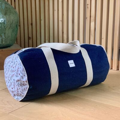 Children's handmade denim and cotton bowling bag