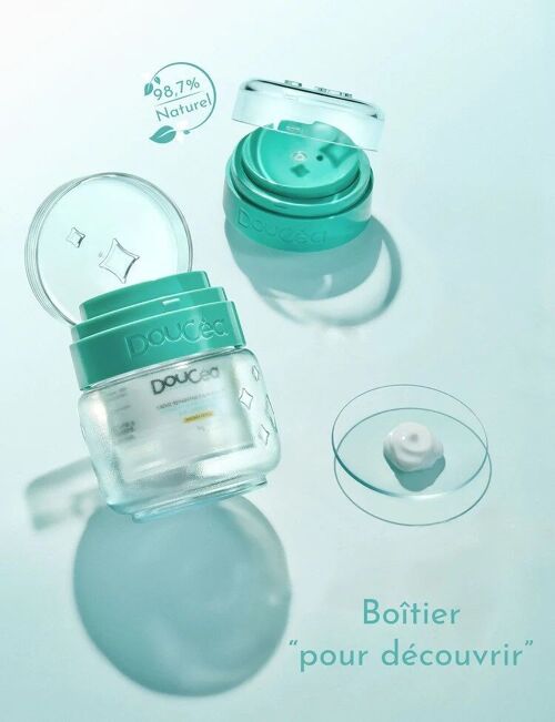 Boitier rechargeable pour crèmes de soins de peau - Pour découvrir (design ‘family’, vert)