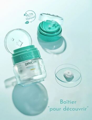 Boitier rechargeable pour crèmes de soins de peau - Pour découvrir (design ‘family’, vert) 1